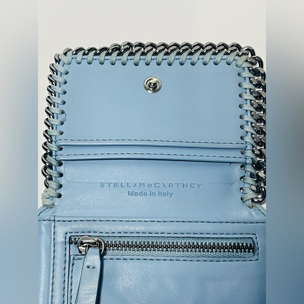Stella McCartney Falabella Small Flap Wallet powder blue silver hardware - Picture 7 of 15